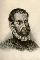Portrait de Pedro Menendez de Aviles, montrant une tenue espagnole