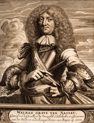 Portrait du prince Walrad de Nassau-Usingen 1635-1702 De : Schauplatz des Krieges, 1675