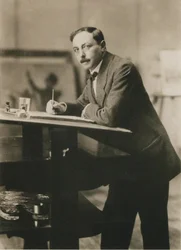 Portrait de Thomas Theodor Heine dans son atelier, vers 1913