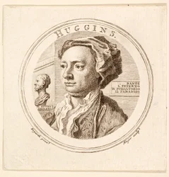 Portrait de William Huggins, pub. 1760