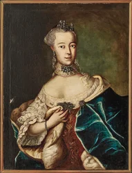 Portrait de Friederike Caroline von Sachsen-Coburg-Saalfeld, Margravine de...