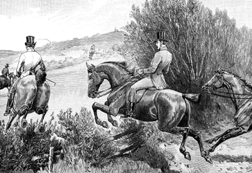 Le prince Albert chassant près du château de Belvoir, Leicestershire, vers 1840, 1900
