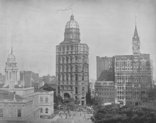 Printing House Square, New York, vers 1897