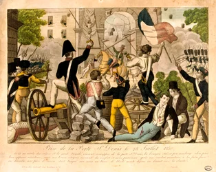 Prise de la Porte St Denis le 28 juillet 1830, Révolution de 1830, Paris