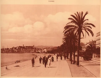 Promenade de la Croisette et Mont Chevalier, Cannes, 1930