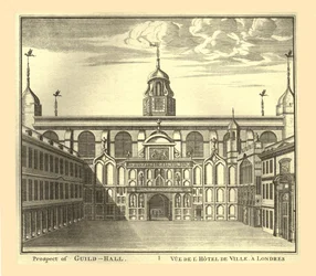 Perspective du Guildhall de Londres, 1886