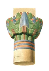 Chapiteau ptolémaïque, Edfou, Égypte, 1928