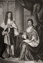 Reine Anne et Prince George de Danemark, fin du 17ème ou début du 18ème siècle 1906