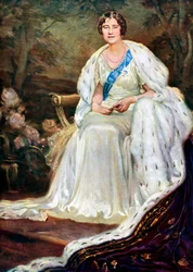 La reine Élisabeth en robes de couronnement, 1937