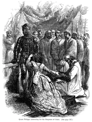 La reine Philippa 1314-1369 intercédant pour les bourgeois de Calais, 1346
