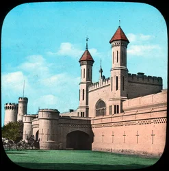 Gare ferroviaire, Lahore, Inde, fin 19e ou début 20e siècle