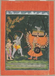 Rama et Laksmana combattant Ravana, vers 1750