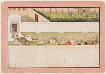 Les frères Ramas Bharata et Shatrughna partent d