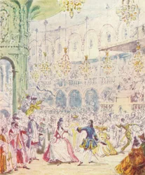 Randulph et Hilda dansant dans la Rotonde des Jardins de Ranelagh