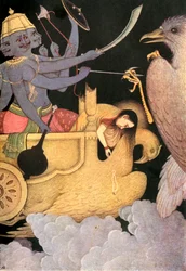 Ravana combattant avec Jatayu, 1920