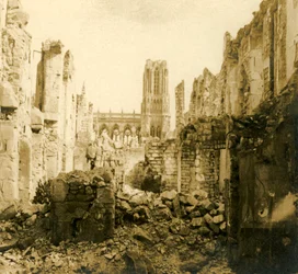 Cathédrale de Reims, Reims, nord de la France, vers 1914-1918