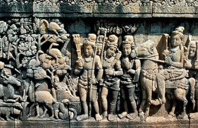 Relief montrant une scène d