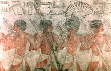 Relief avec des soldats, temple de Hatchepsout