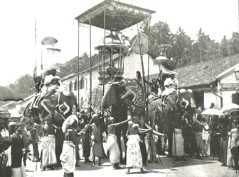 Procession religieuse, Colombo, Ceylan
