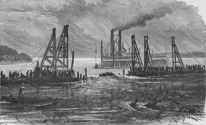 Enlèvement des obstacles par dragage, 1883