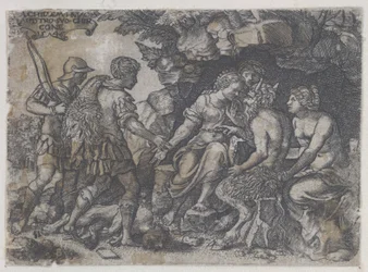 Copie inversée de Thétis et Chiron, 1546