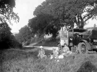 Pique-nique en bord de route