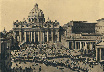 Rome - Façade et Dôme de Saint-Pierre, 1910