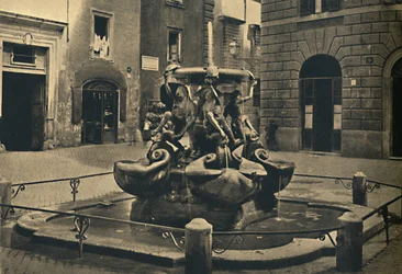 Rome - Place Mattei. - Fontaine des Tortues. Landini et Della Porta 1585., 1910