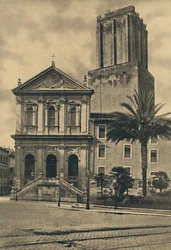 Rome - Via Nazionale. Église Sainte-Catherine et Torre delle Milizie, 1910