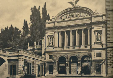 Rome - Via Nazionale. Théâtre dramatique national et Villa Colonna, 1910