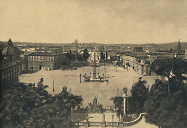 Rome - Vue du jardin Pincian : Place des Peupliers, 1910