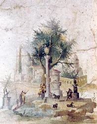 Peinture murale romaine de la villa d