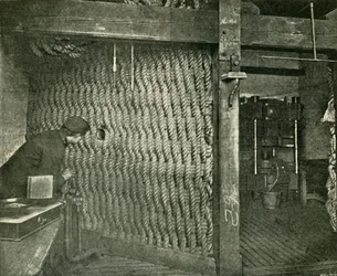 Écran de corde utilisé pour la protection lors de la compression de coton-poudre explosif, 1901