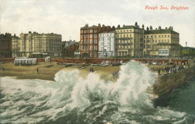 Mer agitée, Brighton, fin 19e-début 20e siècle