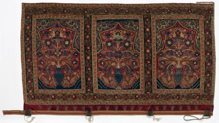 Tente ronde royale faite pour Muhammad Shah, panneau mural avec trois panneaux C, 1834-1848