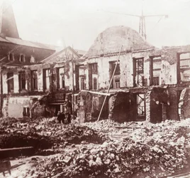 Ruines, Louvain, Belgique, vers 1914-1918