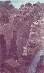 Pont de Rumbling. Dunkeld, 19e siècle