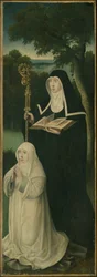 Sainte Gertrude de Nivelles et une chanoinesse augustinienne