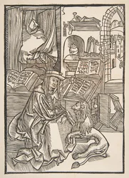 Saint Jérôme extrayant une épine de la patte du lion, copie de Lyon 1508