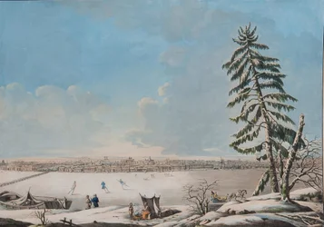 Saint-Pétersbourg : Vue sur la rivière Neva, début des années 1800