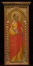 Saint en manteau rouge