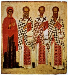 Saints Paraskeve, Grégoire le Théologien, Jean Chrysostome et Basile le Grand