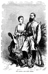 Samuel White Baker 1821-1893, explorateur anglais et militant anti-esclavagiste, 1874