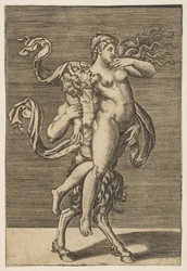 Satyre portant une nymphe retenant son bras droit, vers 1515-1600