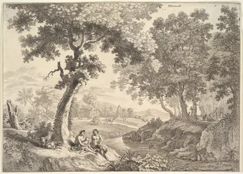 Satyres dans un paysage