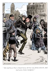 Scène de Un chant de Noël de Charles Dickens, 1843
