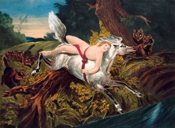Scène du poème Mazeppa de Byron