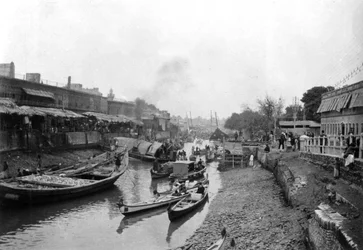 Scène du pont Whitely, Ashar, Irak, 1917-1919