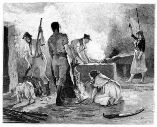 Scène de la rébellion des Jeunes Irlandais de 1848