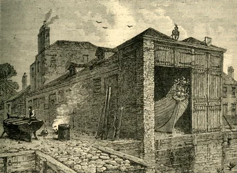 Chantier naval de Searles en 1830, vers 1878
